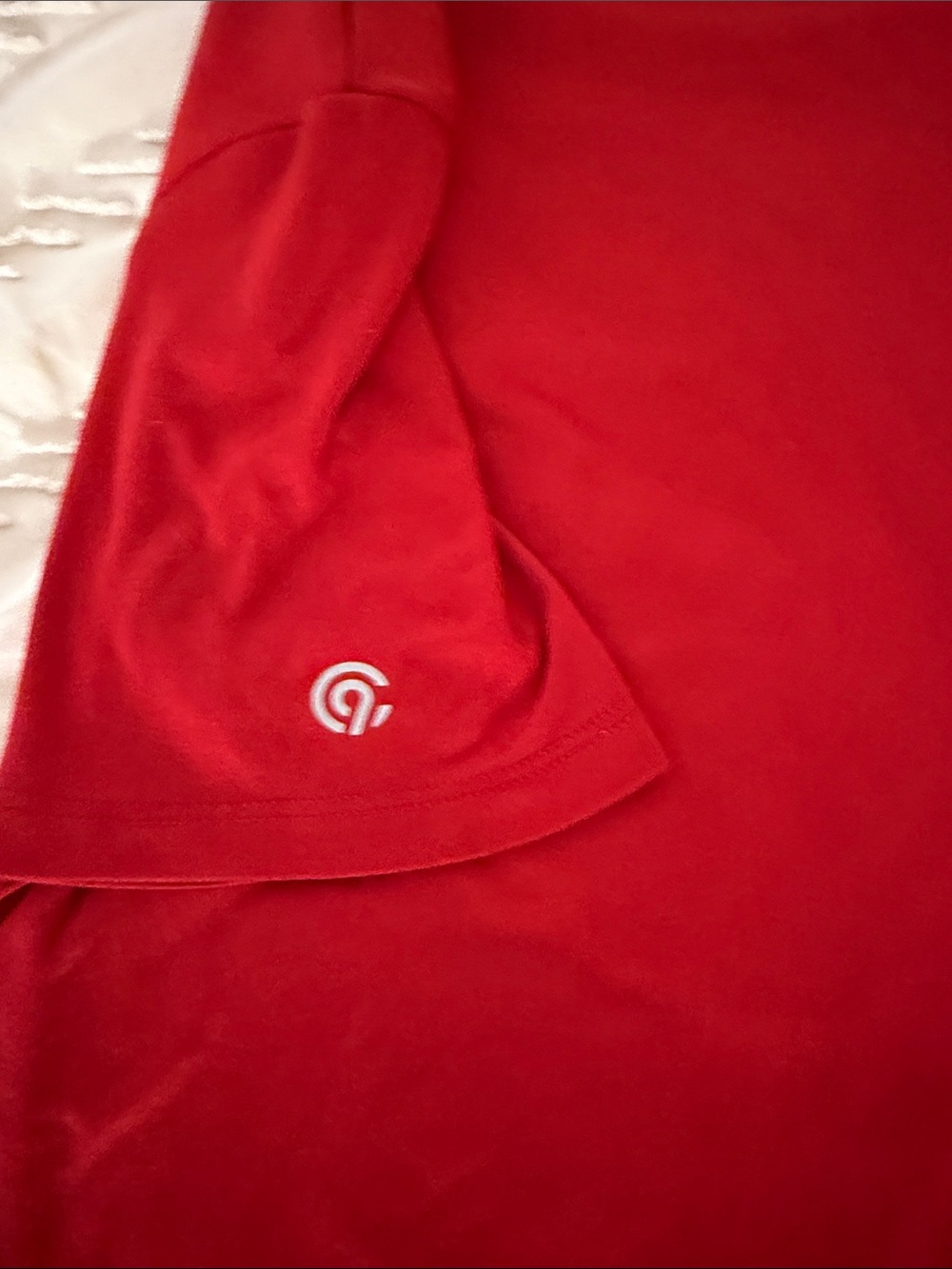 Champion Red Short Sleeve Tee with Orange Graphic - Picture 5 of 5